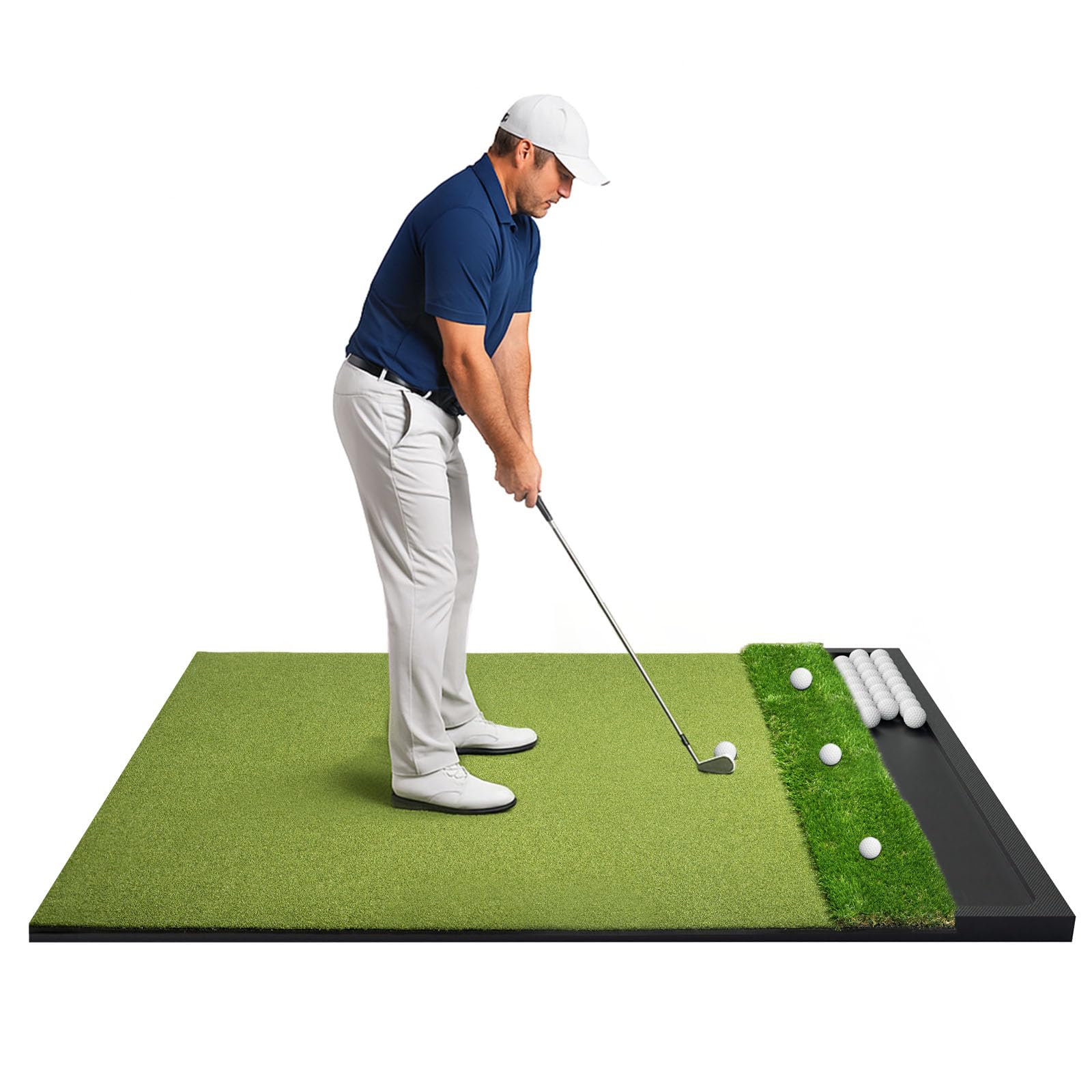 Practice Equipment For Golf - Tapete de Golf Doble con Bandeja